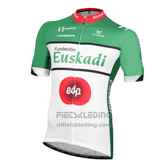 2016 Fietskleding Euskadi Zwart en Groen Korte Mouwen en Koersbroek